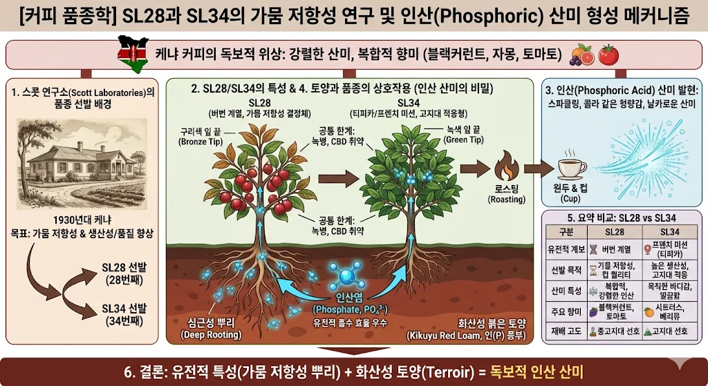 SL28과 SL34의 가뭄 저항성 연구 및 인산 산미 형성 메커니즘