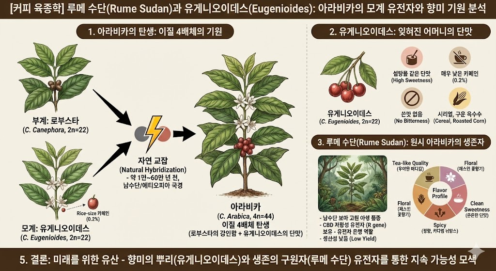 커피 식물 유전학과 교배 과정