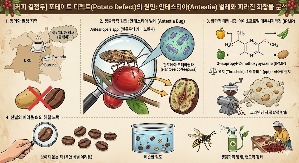 감자 결점(Potato Defect) 원인과 해충 설명