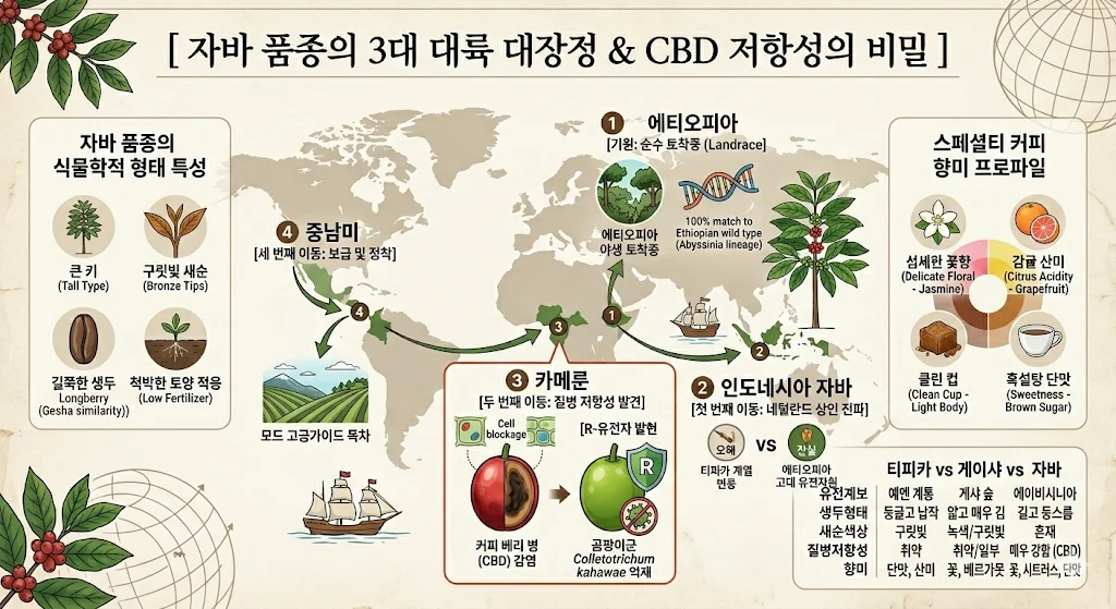 3대륙을 넘은 자바 품종 여정과 CBD 저항성의 비밀 설명