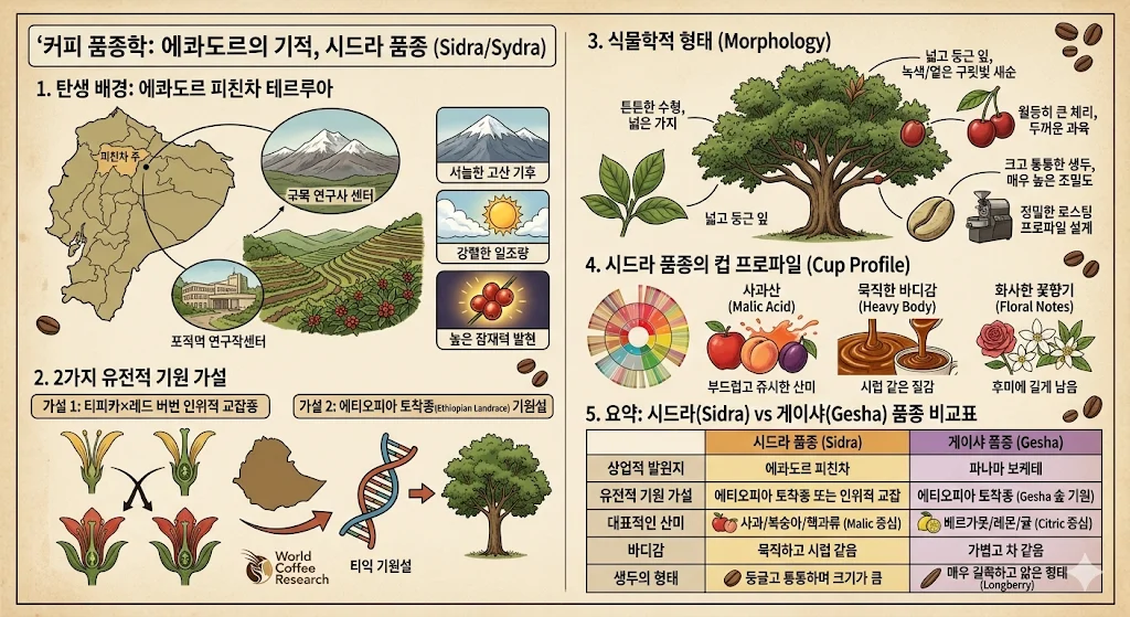 에콰도르의 기적, 2가지 유전적 가설로 분석하는 시드라 품종의 향미와 테르루아 설명