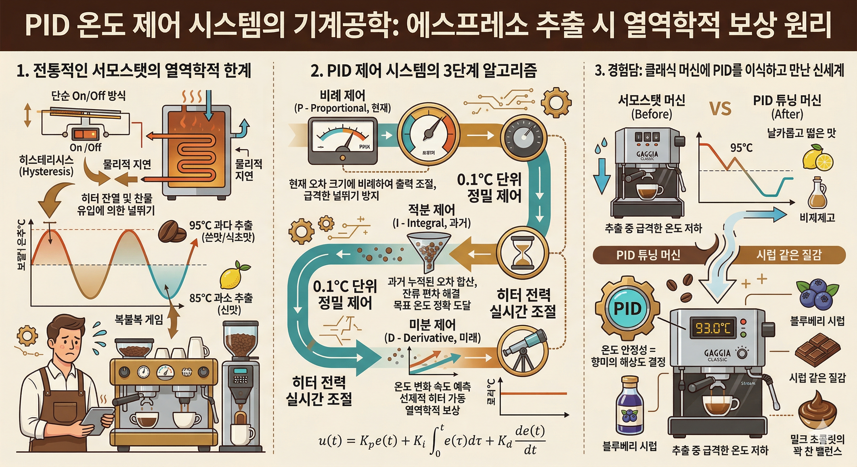 PID 온도 제어 시스템의 기계공학: 에스프레소 추출 시 열역학적 보상 원리
